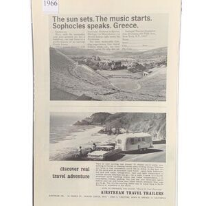 Vintage 1966 Airstream Travel Trailers Discover Real Travel Adventure Ad Adverti